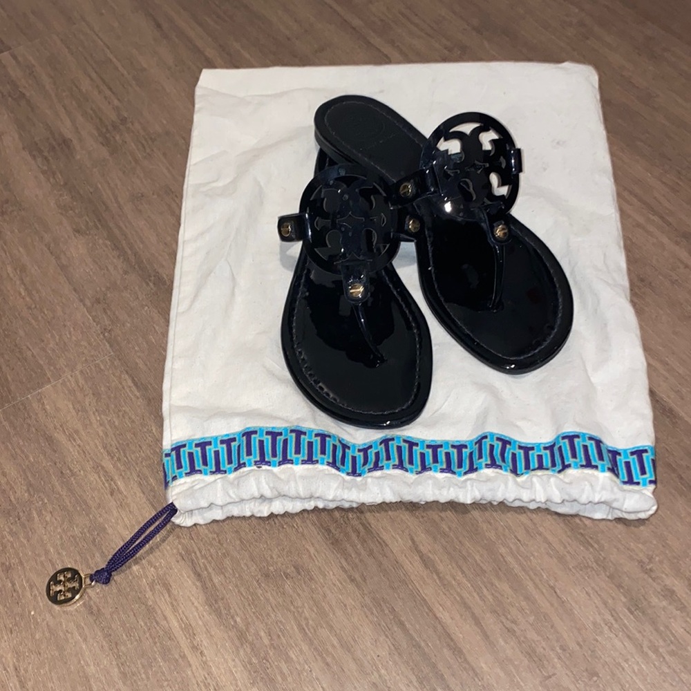 Tory Burch Black Patent Miller Sandal